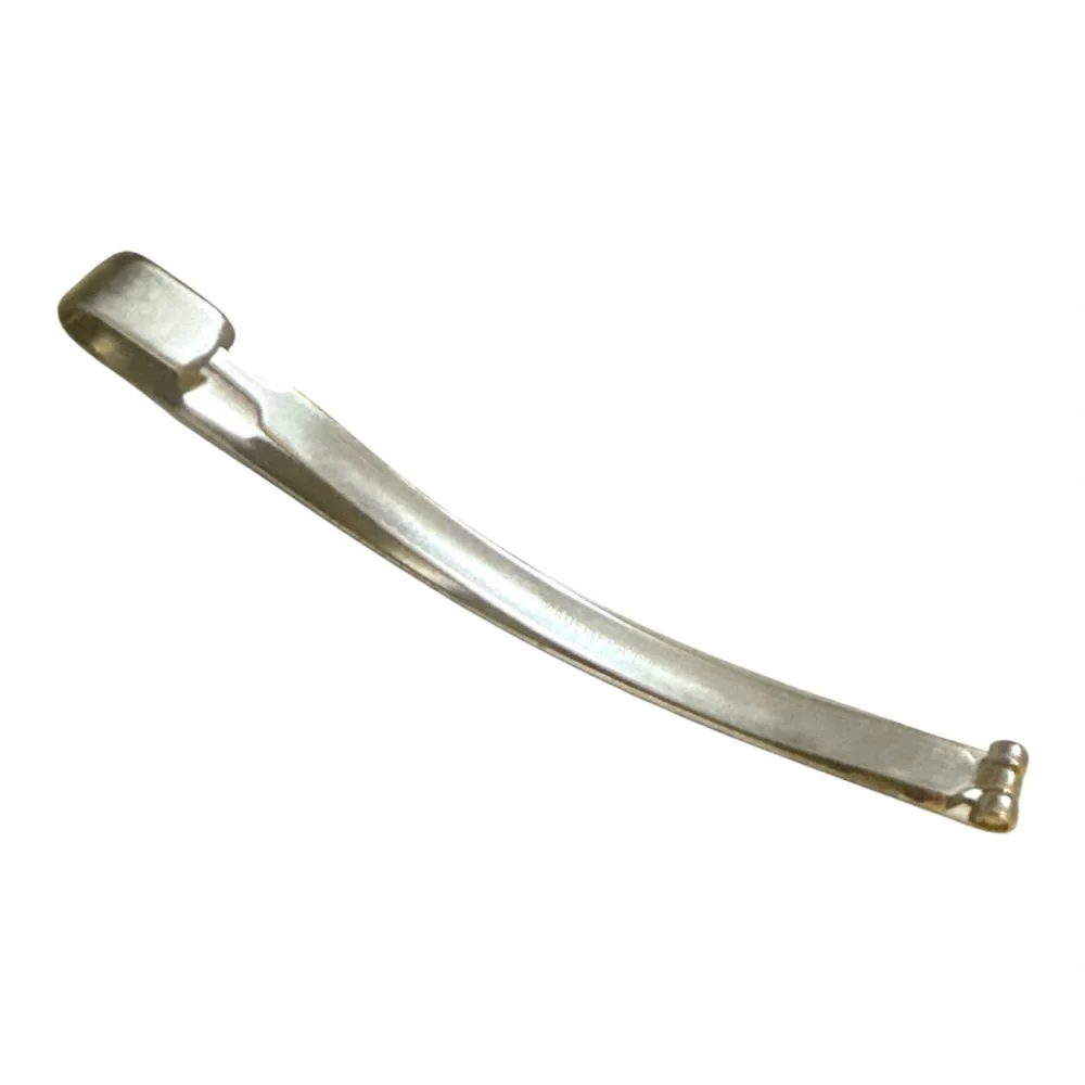 1970’s‎ Vintage Extra Long French Yellow Metal Bar Barrette, 3.5”, French Hair